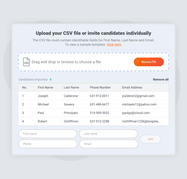 Invite Candidates