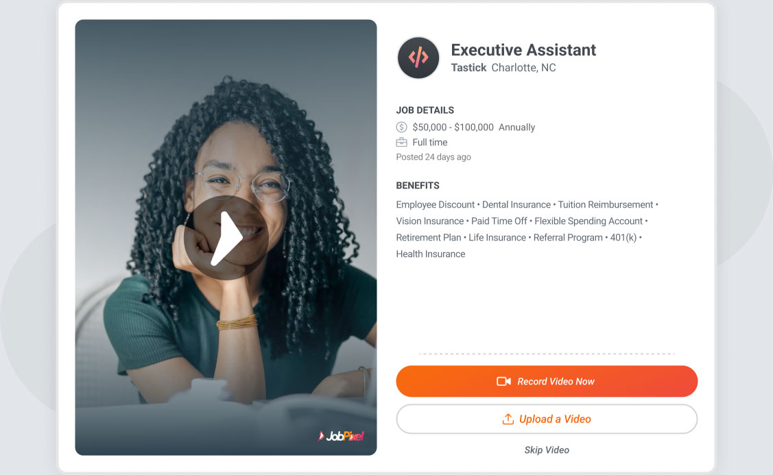 Página de empleo de vídeo